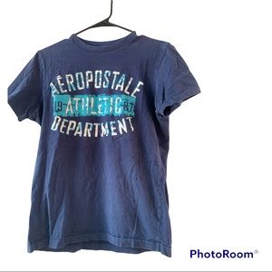 Aeropostale Athletic Department Navy Blue Graphic Tee